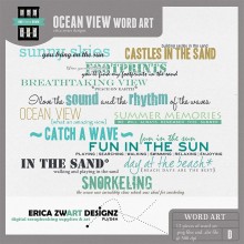 Ocean View word art